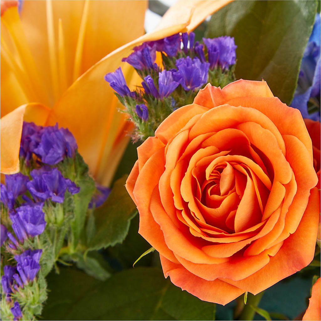 Radiant Citrus Box Bouquet – Kennedale Florist, Saginaw TX