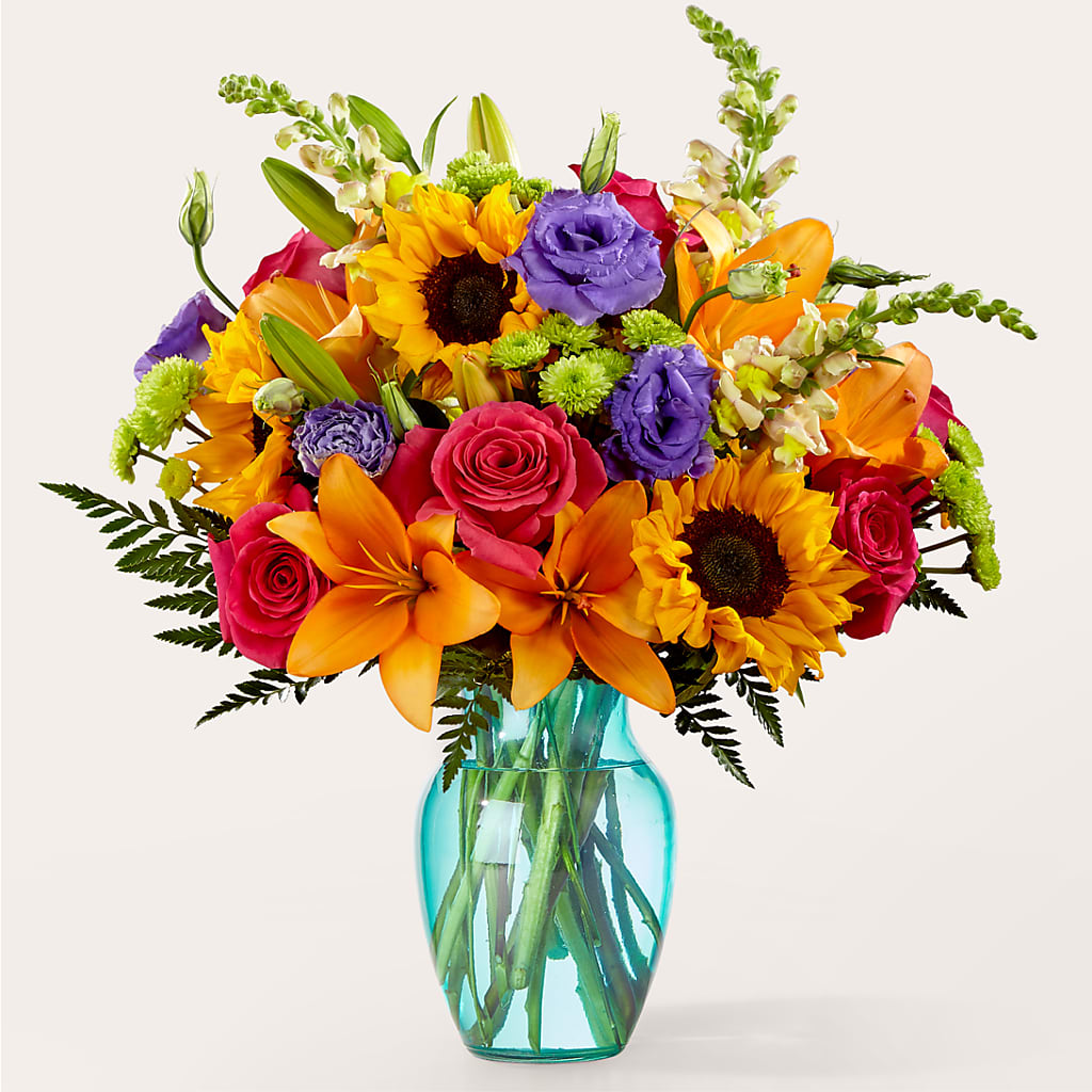 Double Rainbow Bouquet – Kennedale Florist, Saginaw TX