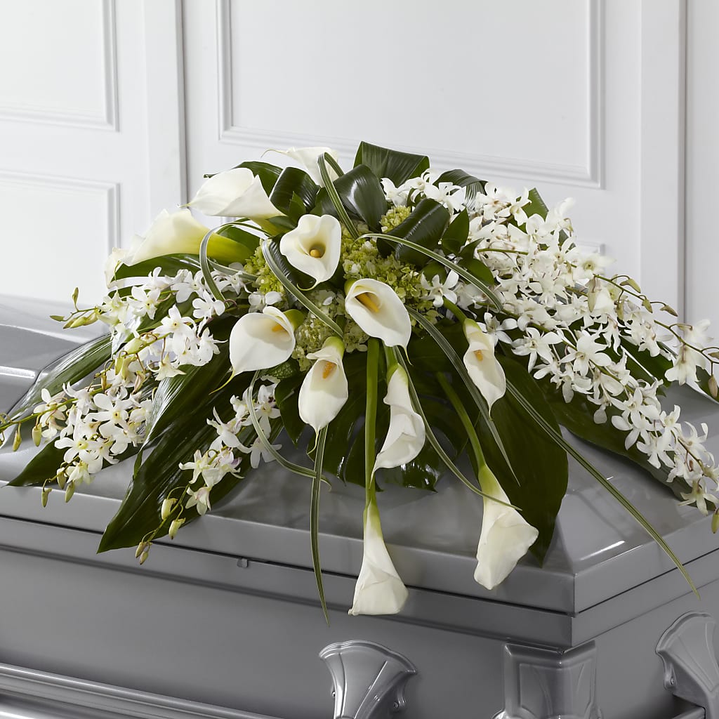 Angel Wings Casket Spray – Kennedale Florist, Saginaw TX