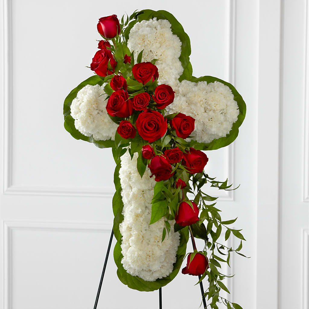 Floral Cross Easel – Kennedale Florist, Saginaw TX