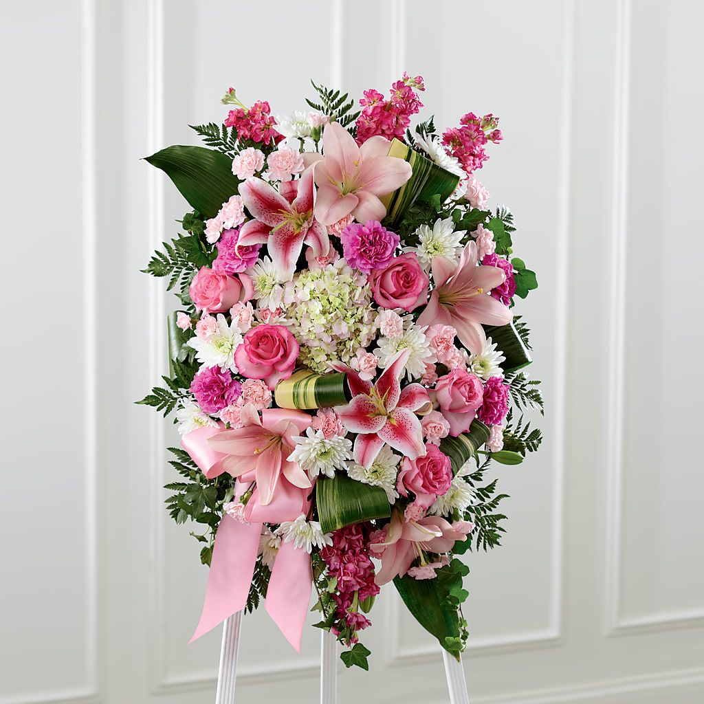 Comforting Standing Spray – Kennedale Florist, Saginaw TX