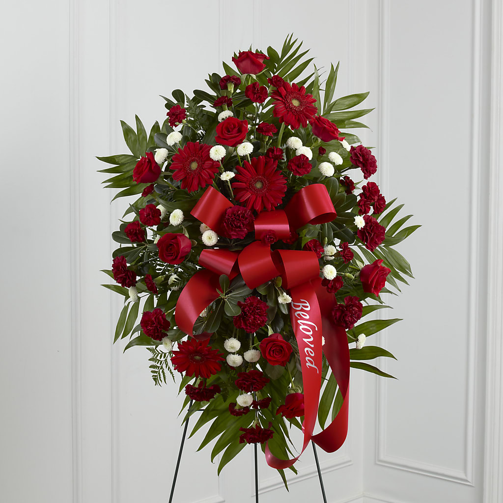Treasured Memories Standing Spray – Kennedale Florist, Saginaw TX