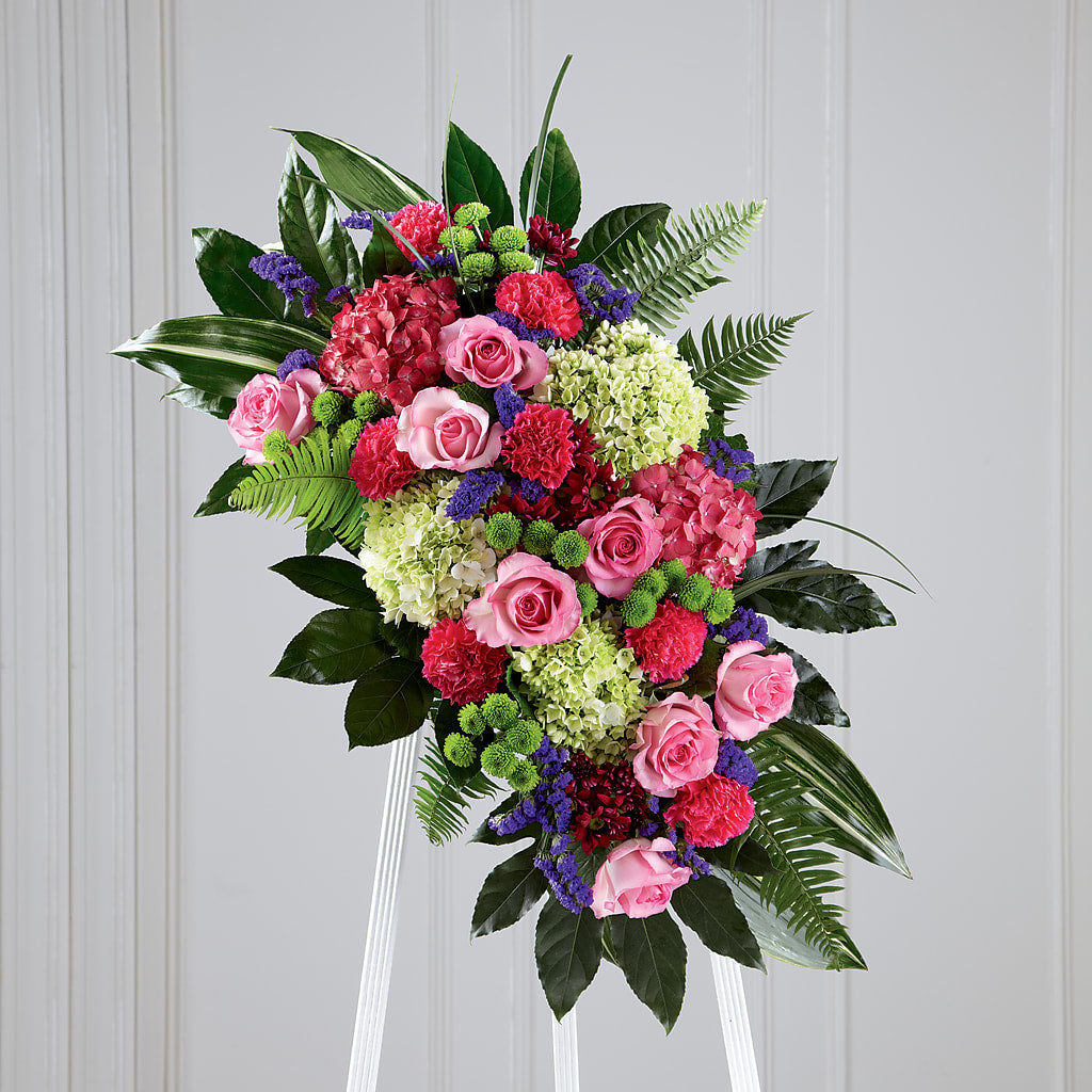 Refreshing Mix Standing Spray – Kennedale Florist, Saginaw TX