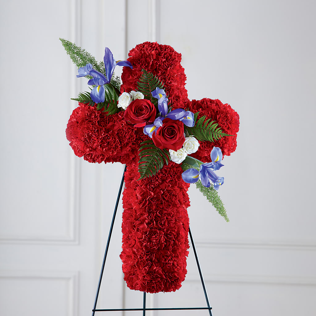 Faithful Hero Floral Cross – Kennedale Florist, Saginaw TX