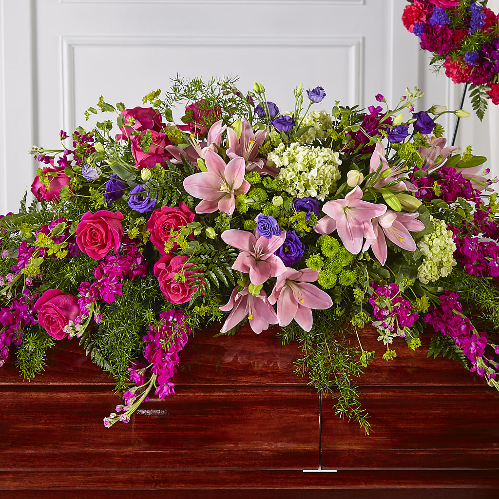 Radiant Tribute Casket Spray – Kennedale Florist, Saginaw TX