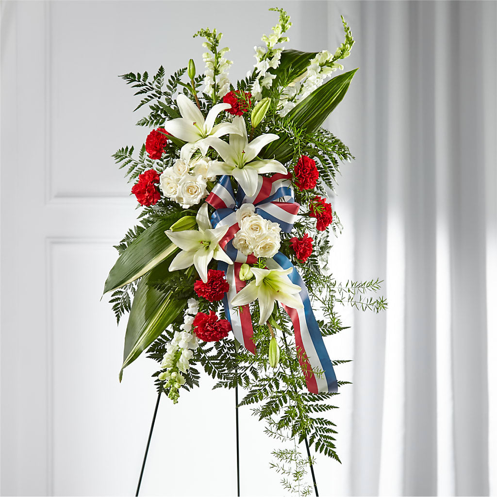 Stars of Life Standing Spray – Kennedale Florist, Saginaw TX