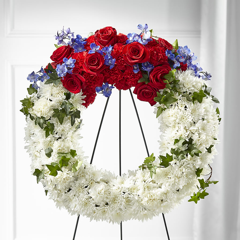 Patriotic Passion Wreath – Kennedale Florist, Saginaw TX