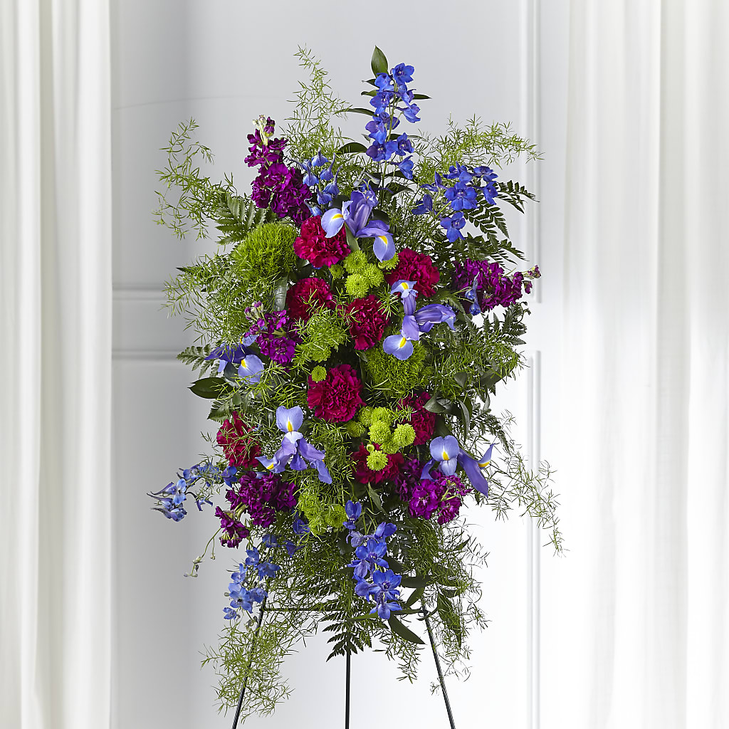 Heavenly Skies Standing Spray – Kennedale Florist, Saginaw TX