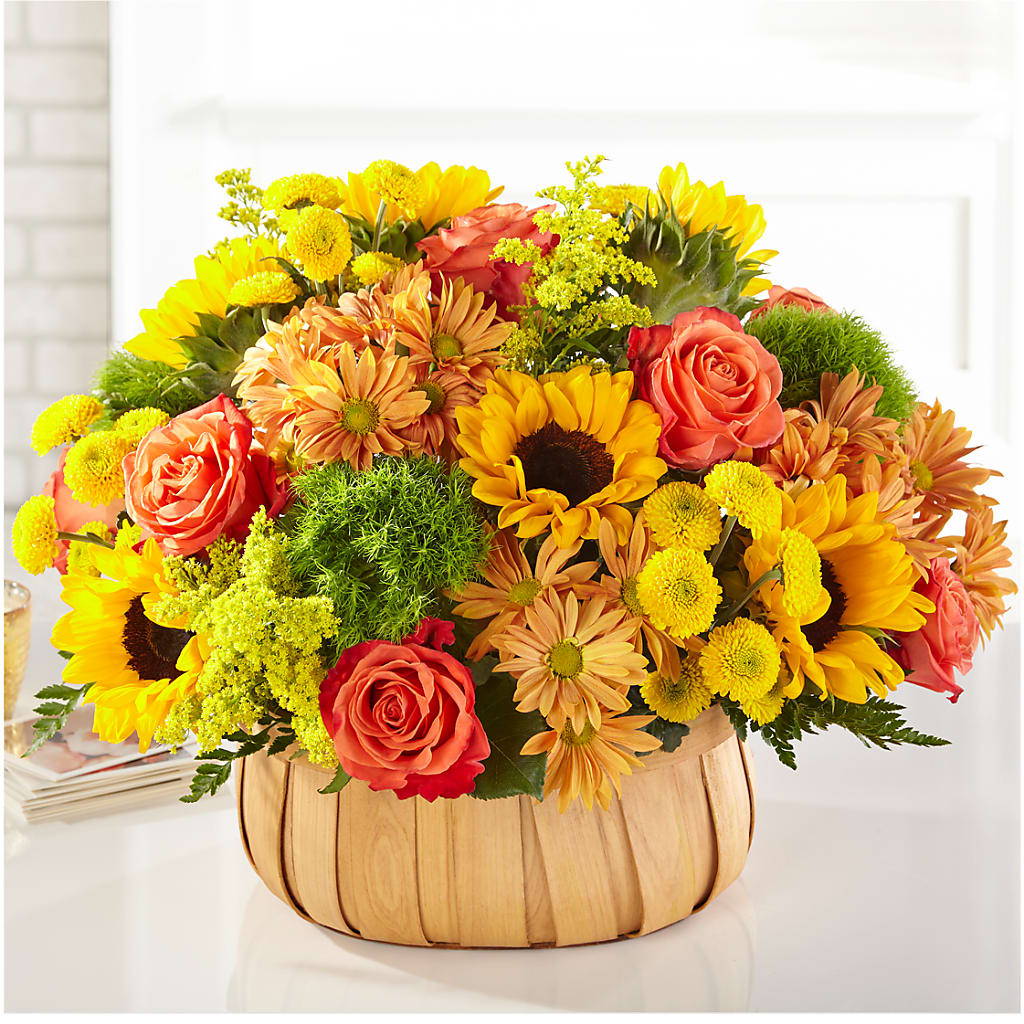 Harvest Sunflower Basket – Kennedale Florist, Saginaw TX