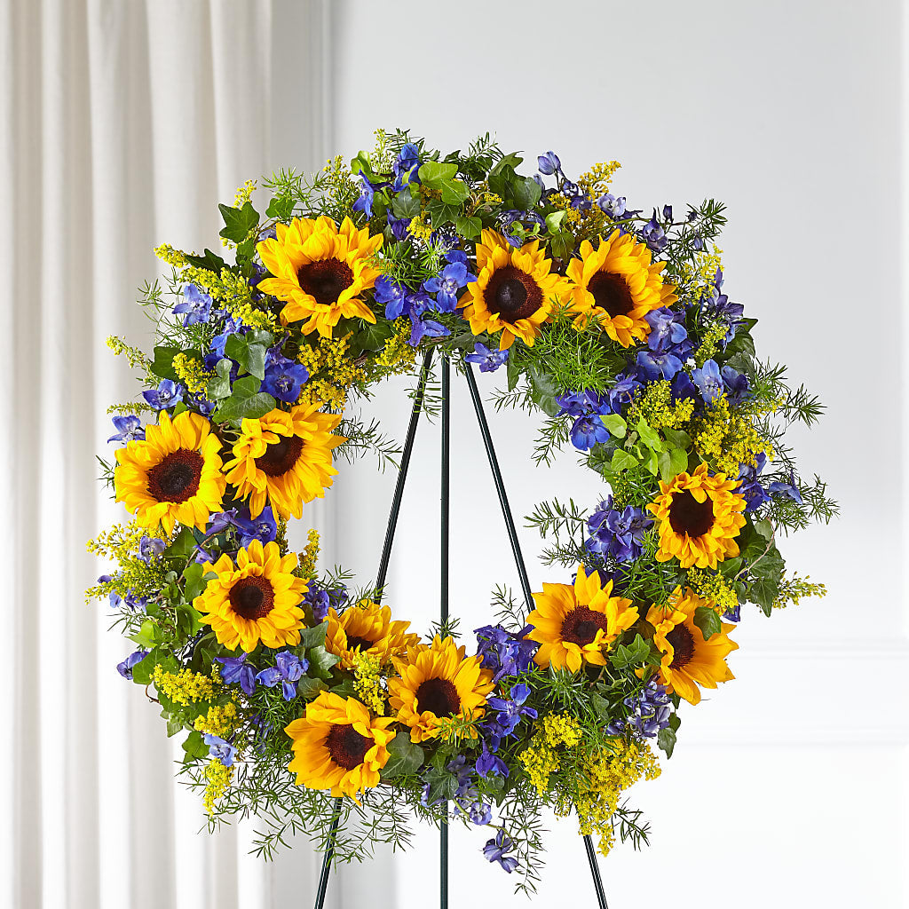 Bright Rays Wreath – Kennedale Florist, Saginaw TX