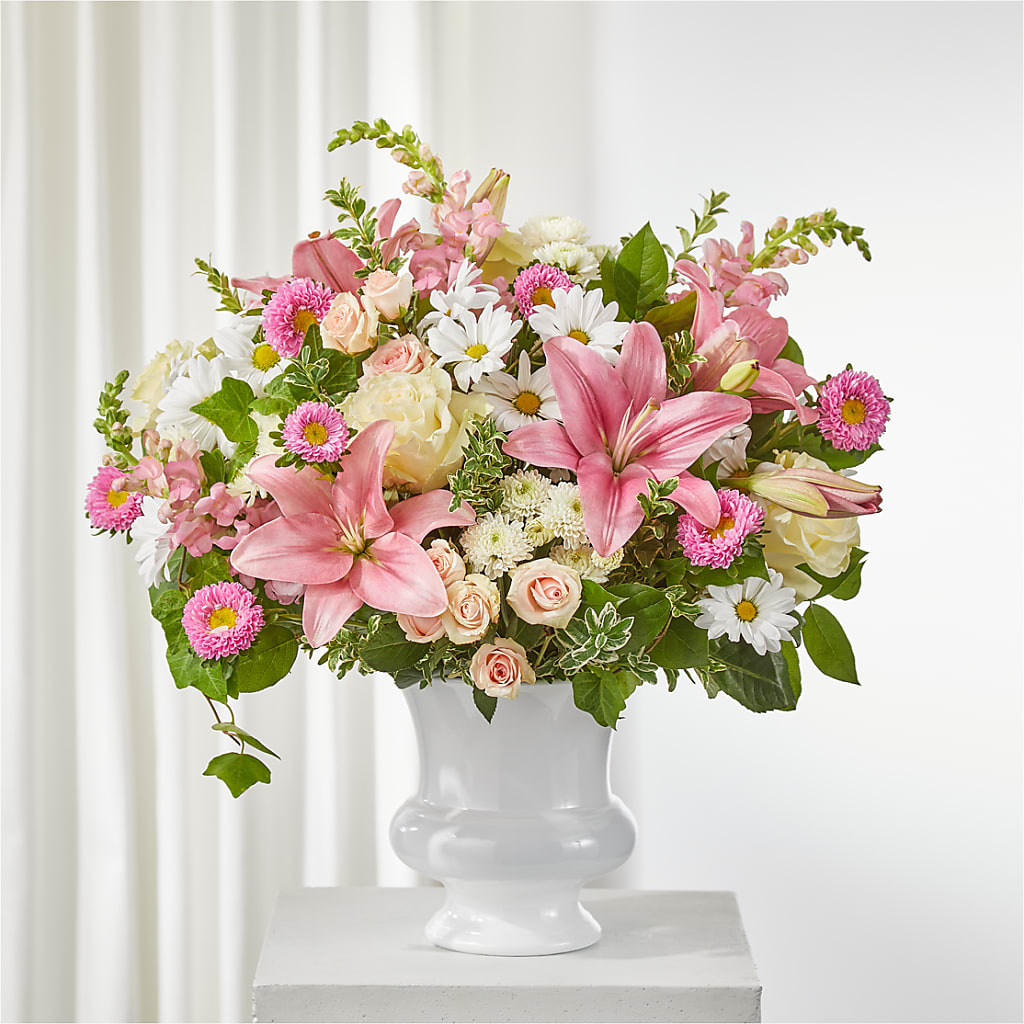 Empathetic Blooms Urn Arrangement – Kennedale Florist, Saginaw TX