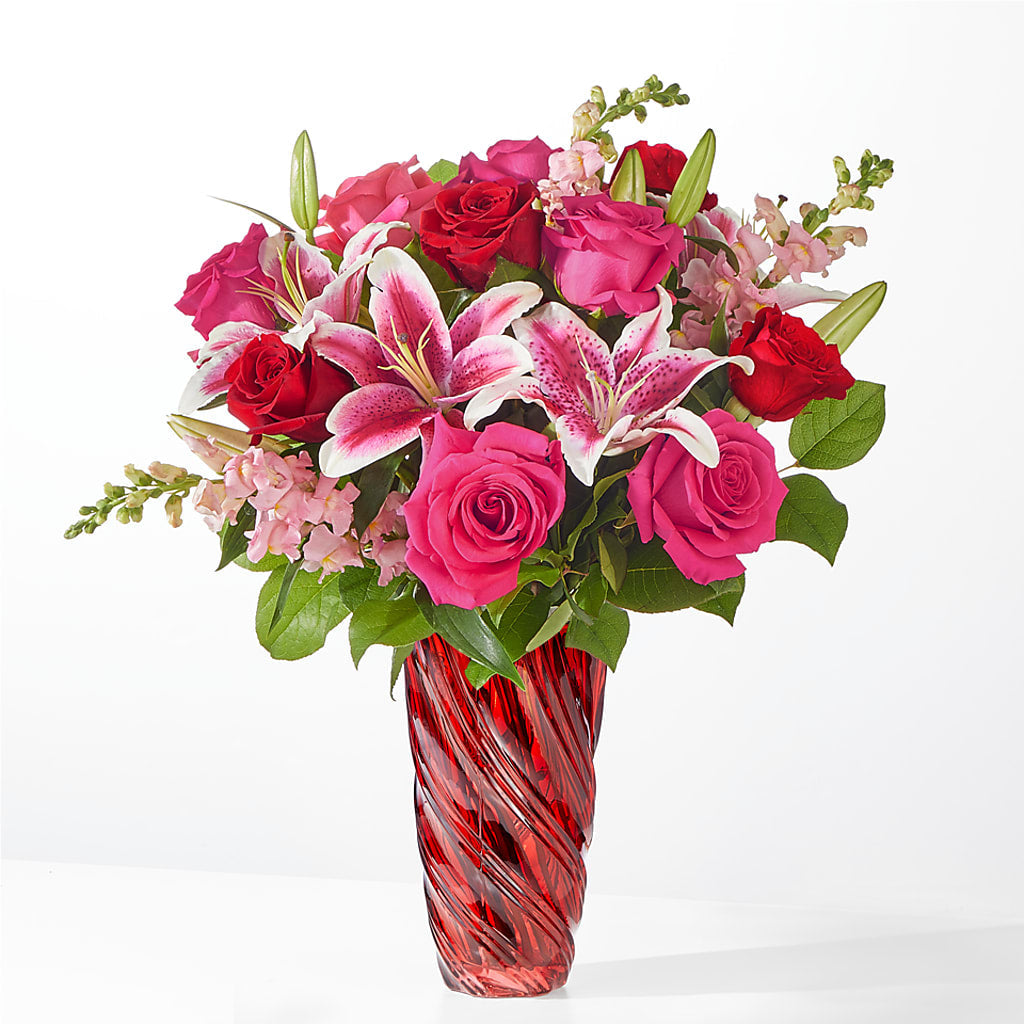 Always You Bouquet with Luxe Swirl Vase – Kennedale Florist, Saginaw TX