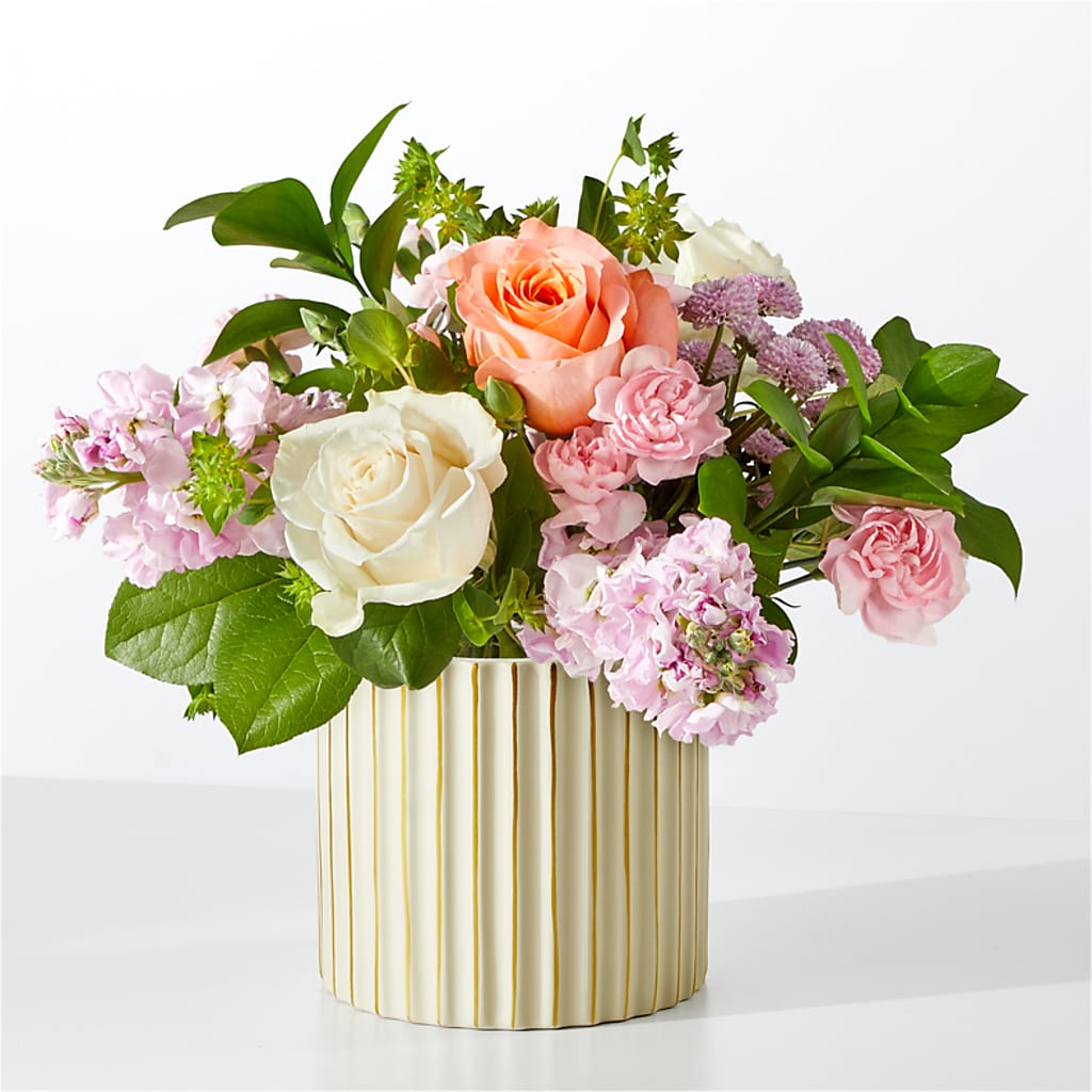 French Market Bouquet with Ivory Vase – Kennedale Florist, Saginaw TX