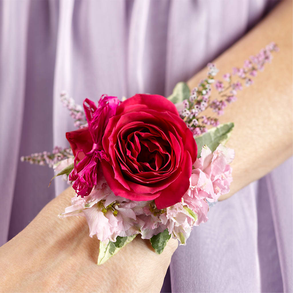 Rose Charm Corsage – Kennedale Florist, Saginaw TX