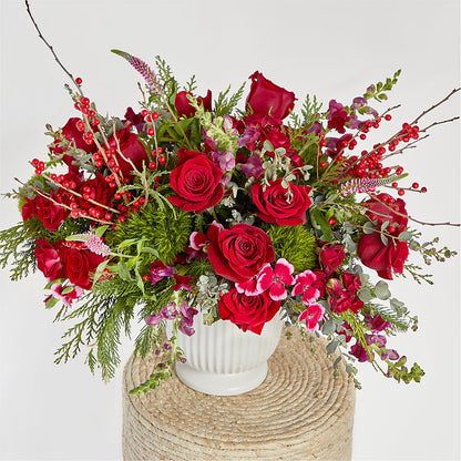 Big Red Bow Bouquet –  Kennedale Florist, Saginaw TX