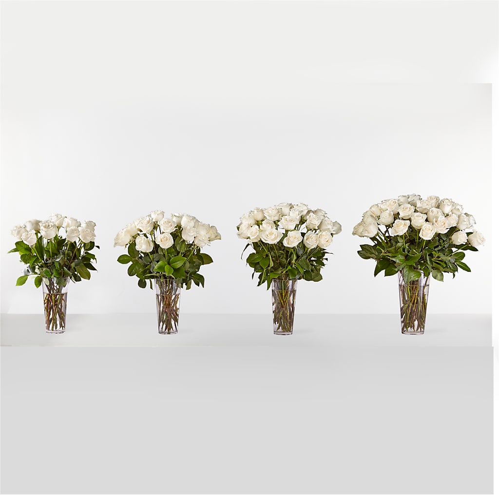 Long Stem White Rose Bouquet –  Kennedale Florist, Saginaw TX