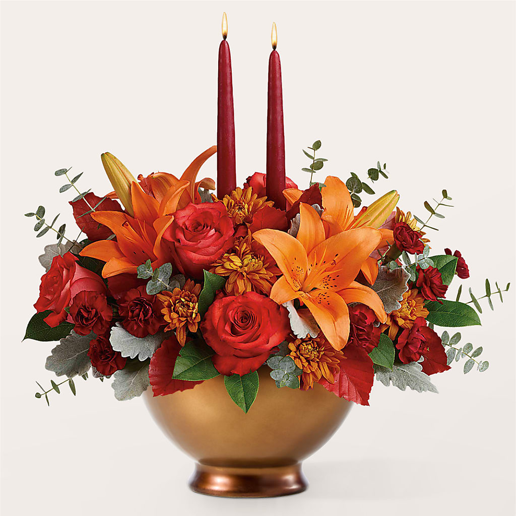 Fruits of Fall Centerpiece –  Kennedale Florist, Saginaw TX