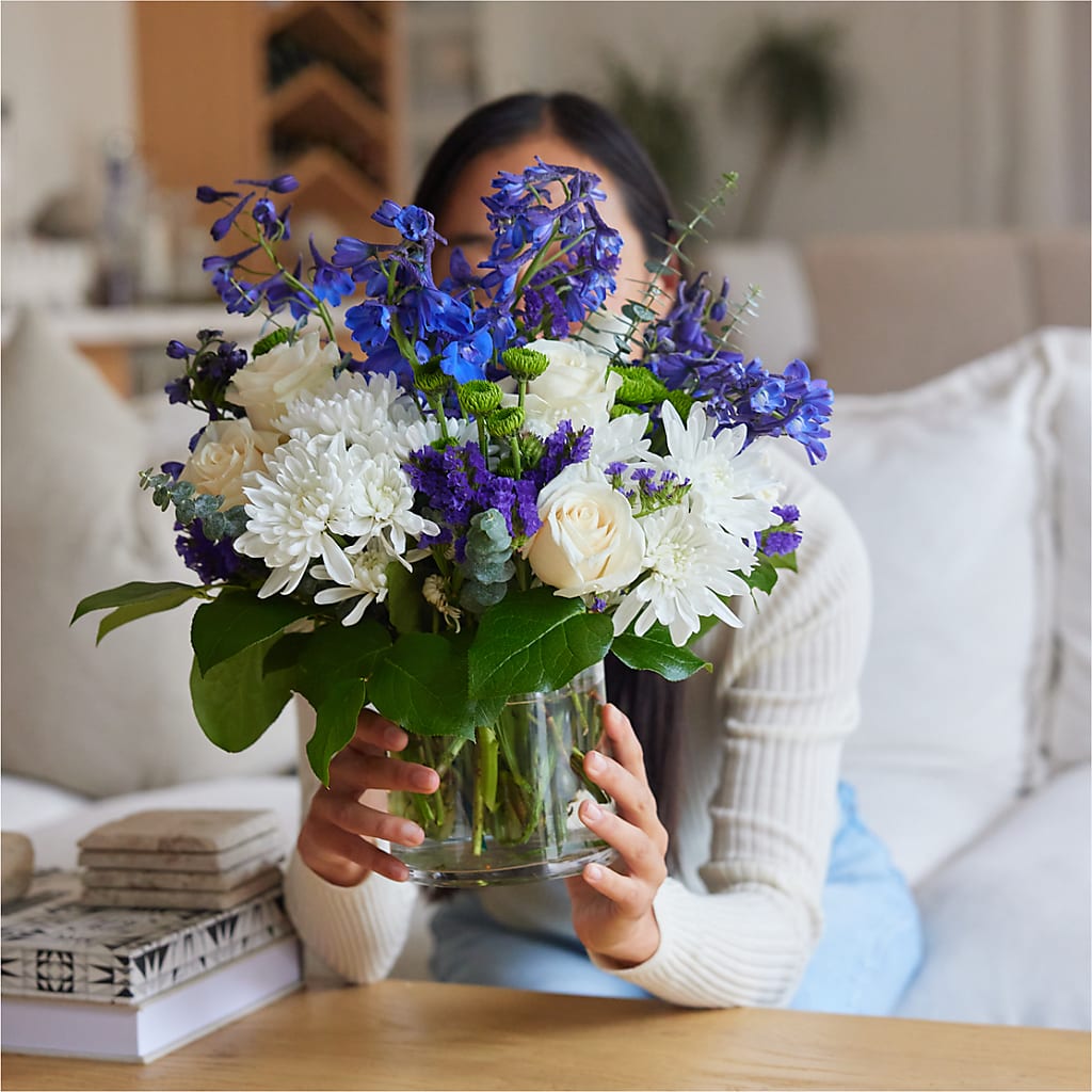 Cerulean Waves Bouquet –  Kennedale Florist, Saginaw TX
