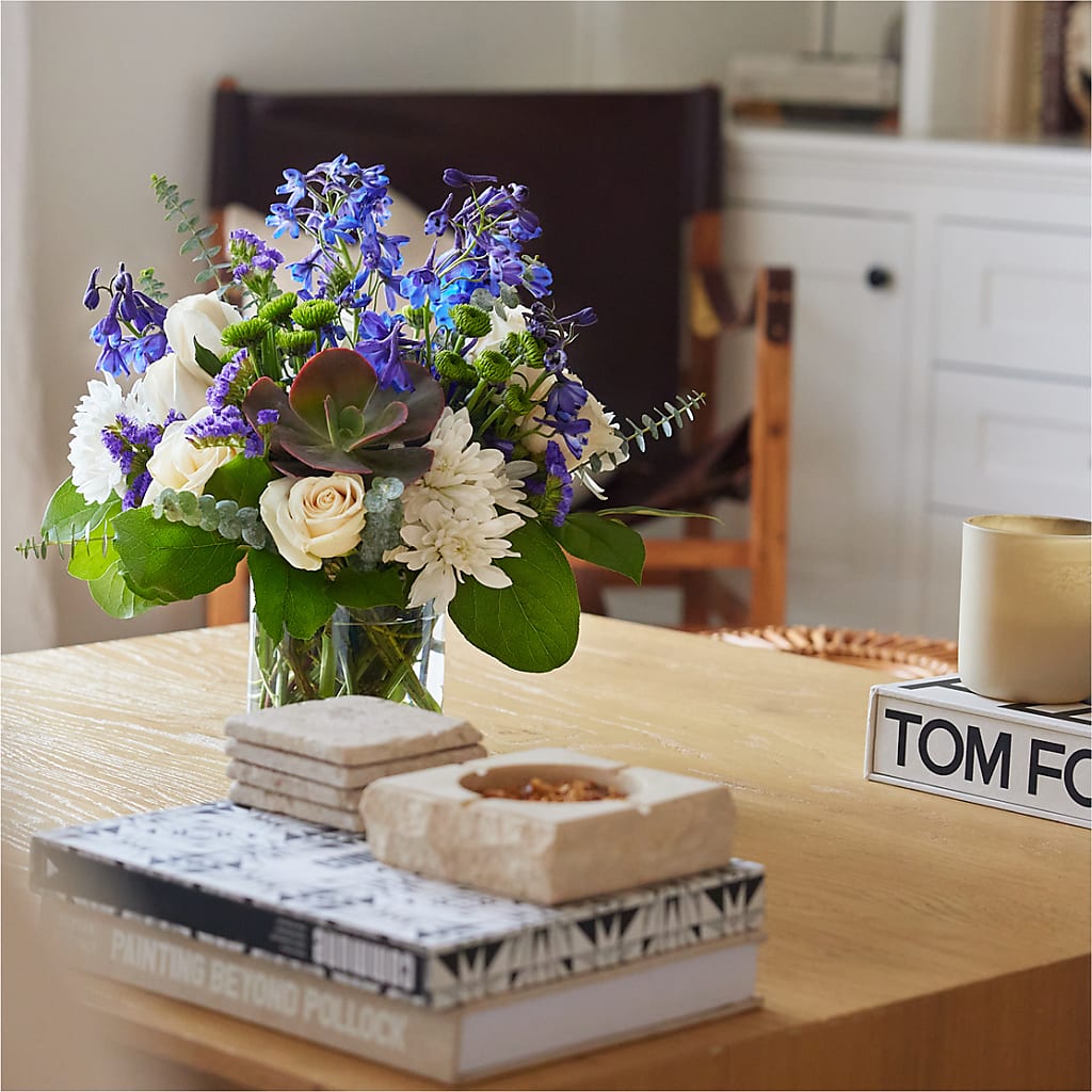 Cerulean Waves Bouquet –  Kennedale Florist, Saginaw TX