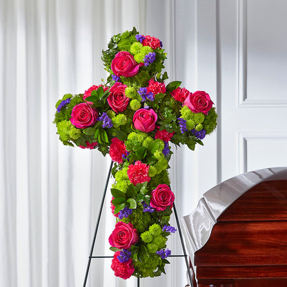 Tribute Rose Floral Cross –  Kennedale Florist, Saginaw TX