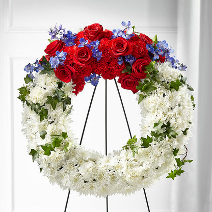 Patriotic Passion Wreath –  Kennedale Florist, Saginaw TX