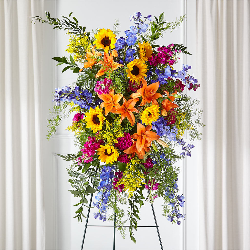 Sunlit Memories Standing Spray (Standard) –  Kennedale Florist, Saginaw TX