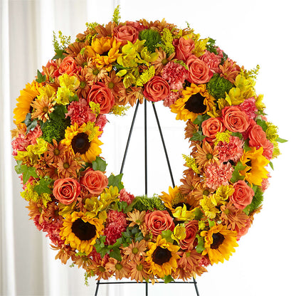 Autumnal Memories Wreath (Standard) –  Kennedale Florist, Saginaw TX