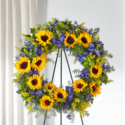 Bright Rays Wreath –  Kennedale Florist, Saginaw TX