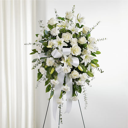 With Care Standing Spray –  Kennedale Florist, Saginaw TX