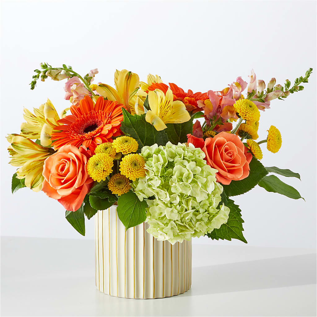 Autumn Sunshine Bouquet with Ivory Vase –  Kennedale Florist, Saginaw TX
