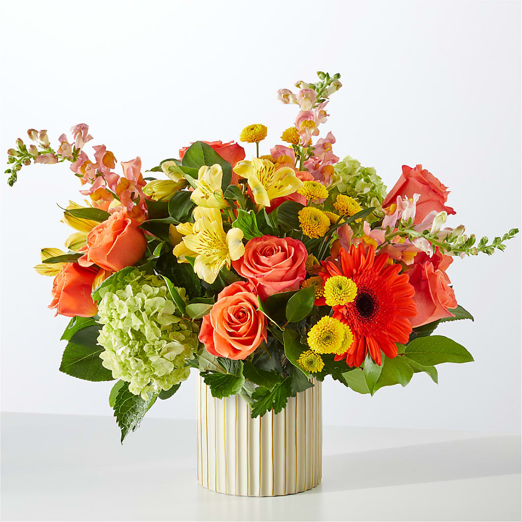 Autumn Sunshine Bouquet with Ivory Vase –  Kennedale Florist, Saginaw TX