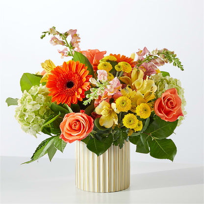 Autumn Sunshine Bouquet with Ivory Vase –  Kennedale Florist, Saginaw TX