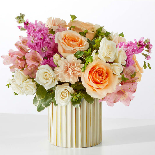 Paradise Bouquet with Ivory Vase –  Kennedale Florist, Saginaw TX