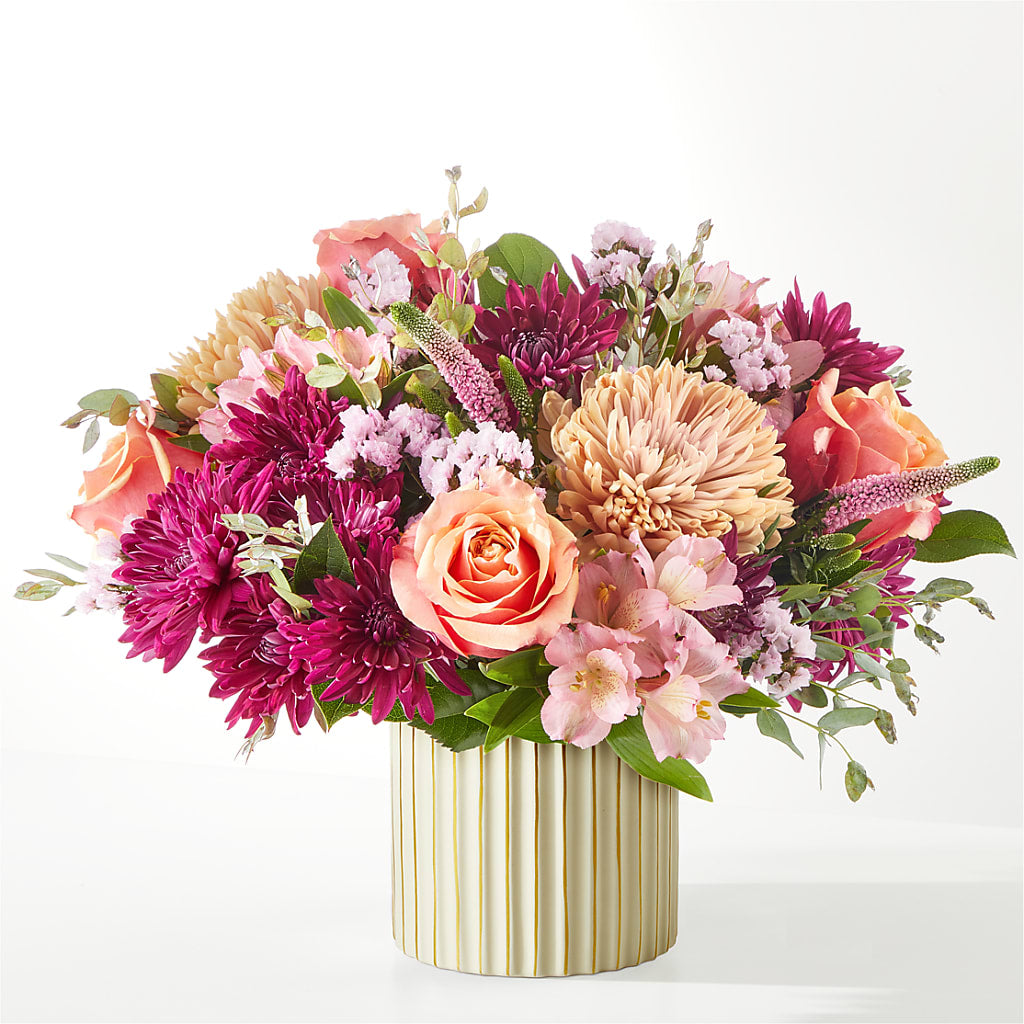 Berry Cobbler Bouquet with Ivory Vase –  Kennedale Florist, Saginaw TX