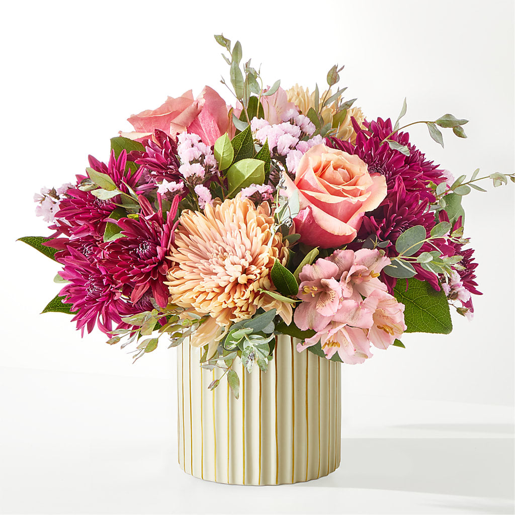Berry Cobbler Bouquet with Ivory Vase –  Kennedale Florist, Saginaw TX