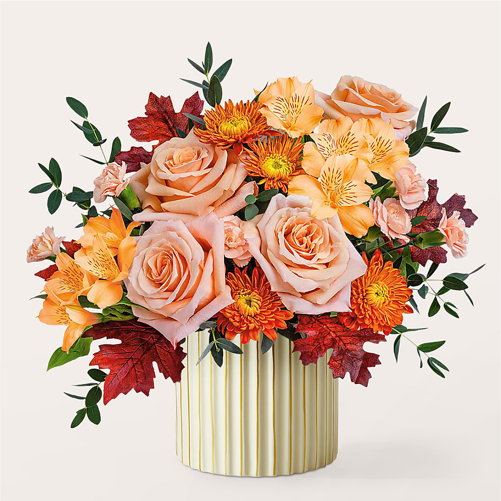 Spiced Latte Bouquet with Ivory Vase –  Kennedale Florist, Saginaw TX