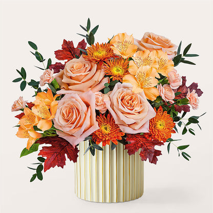 Spiced Latte Bouquet with Ivory Vase –  Kennedale Florist, Saginaw TX