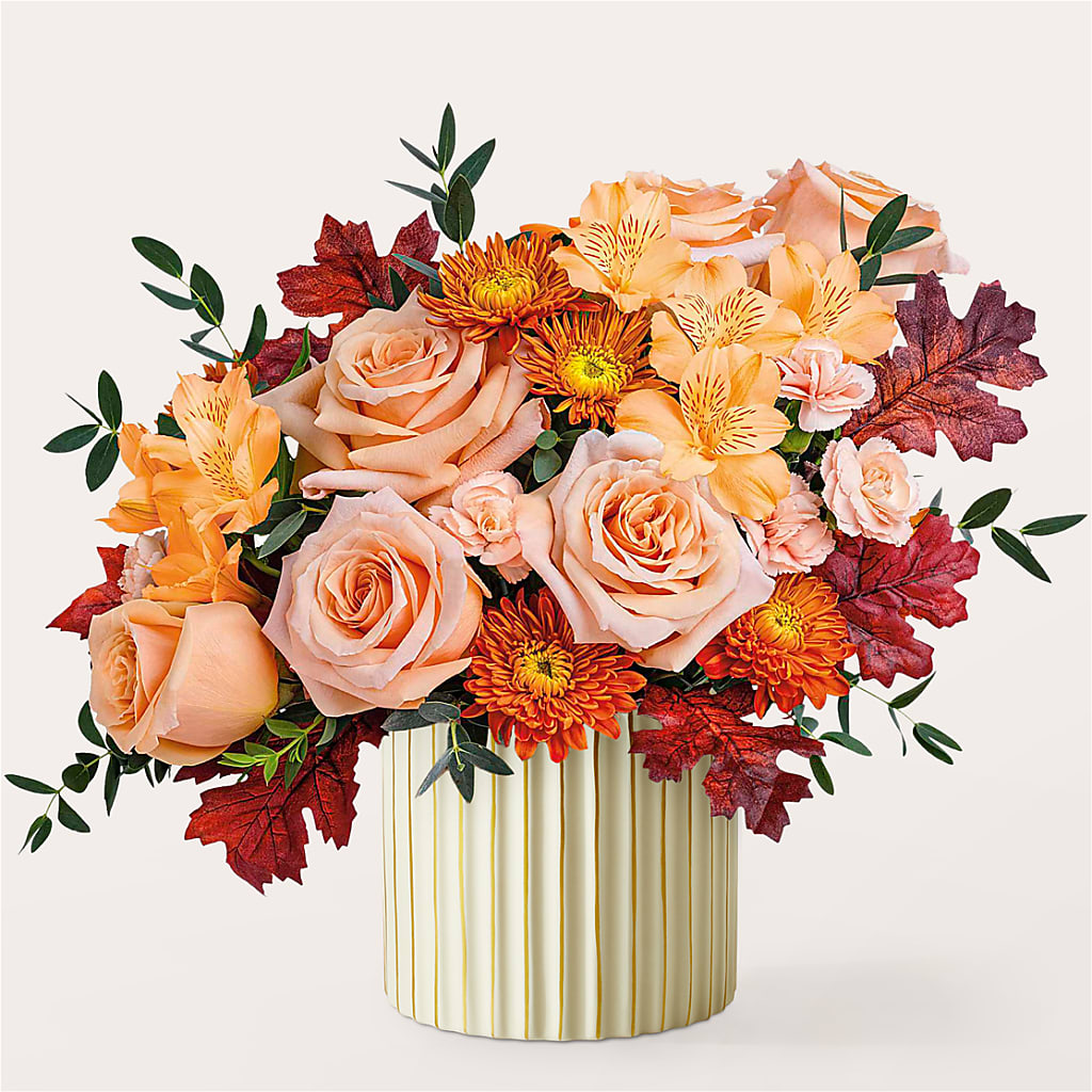 Spiced Latte Bouquet with Ivory Vase –  Kennedale Florist, Saginaw TX