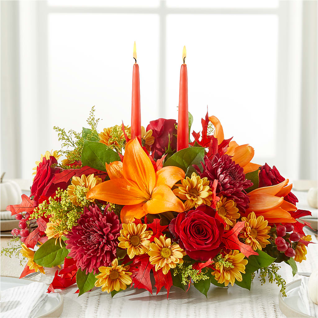 Autumn's Embrace Centerpiece –  Kennedale Florist, Saginaw TX