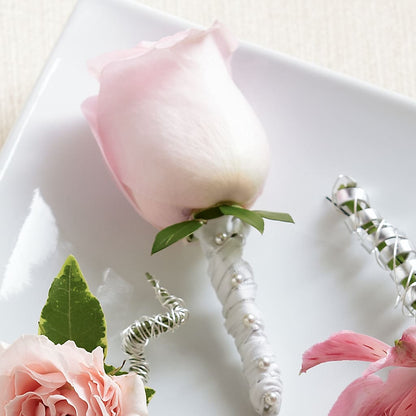 Pink Rose Boutonniere –  Kennedale Florist, Saginaw TX